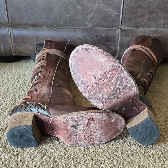 Freebird by Steven Carver Rustic Brown Lace-Up Boots